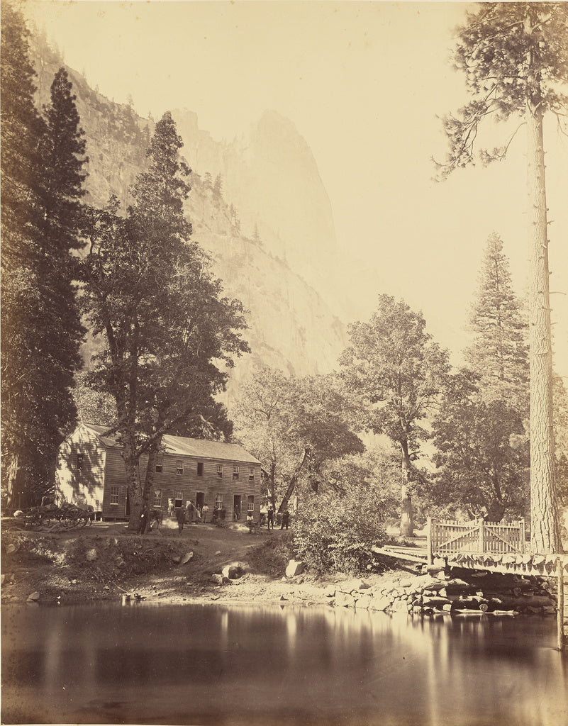 Carleton Watkins:[The Sentinel and Hotel], Poster Print Wall Art