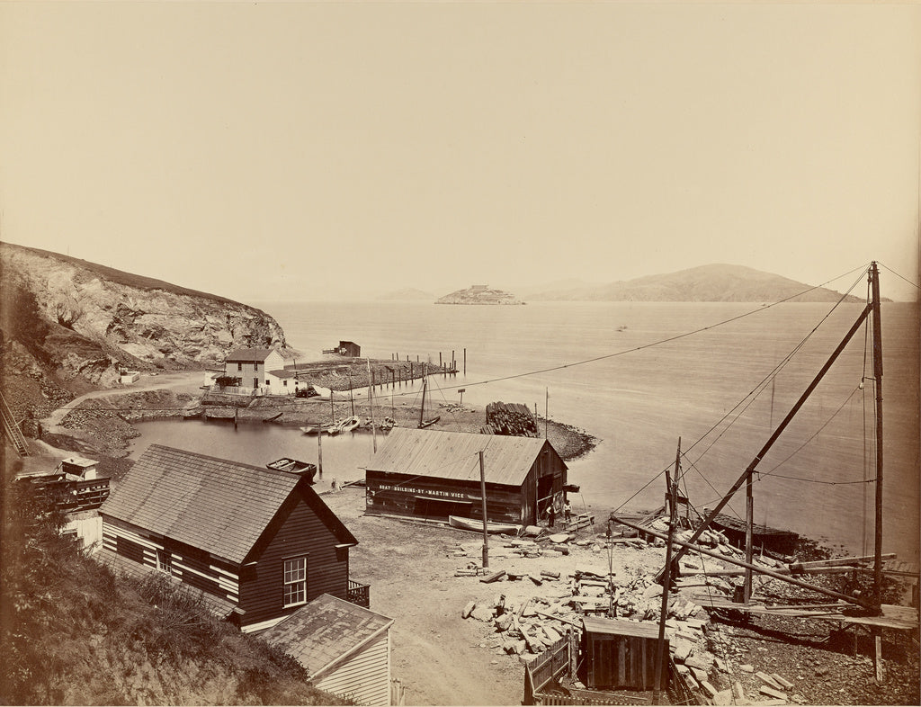 Carleton Watkins:[Alcatraz, From North Point],16x12"(A3)Poster