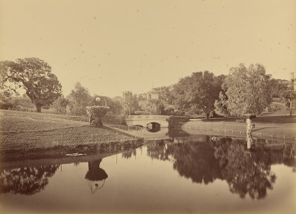 Carleton Watkins:[Pond and Bridge, Thurlow Lodge], Poster Print Wall Art