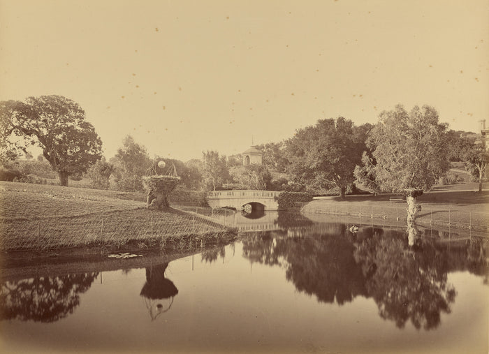 Carleton Watkins:[Pond and Bridge, Thurlow Lodge],16x12
