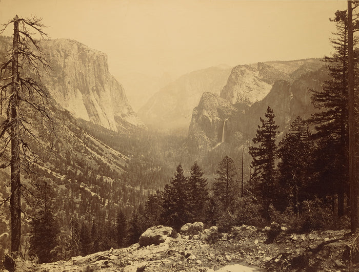 Carleton Watkins:The Yosemite Valley from Inspiration Pt. Ma,16x12