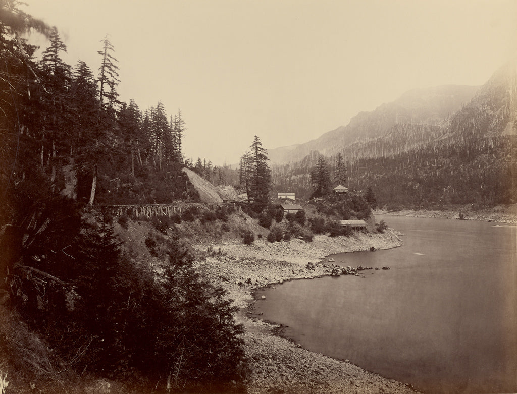 Carleton Watkins:[The Middle Block House, Columbia River],16x12"(A3)Poster