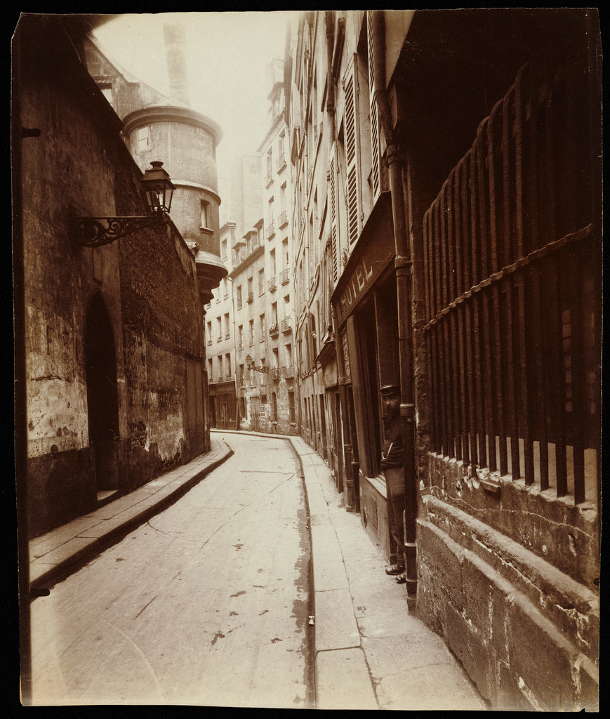 Eugène Atget:Rue de l'Hôtel-de-Ville, Poster Print Wall Art