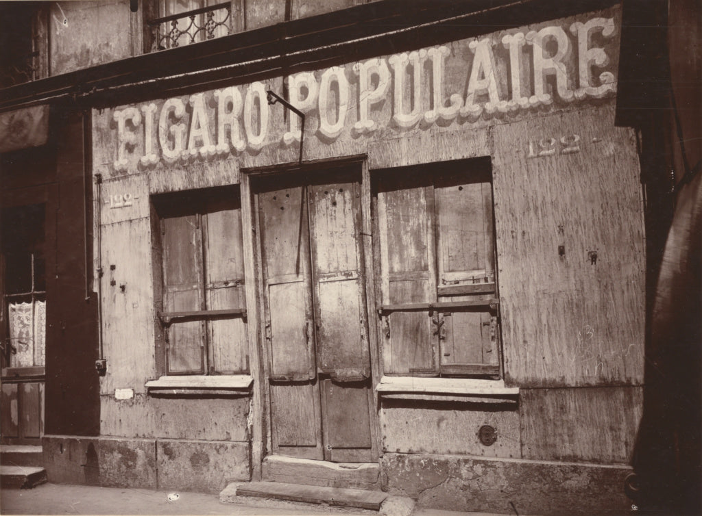 Eugène Atget:[Le Figaro populaire, 122 Boulevard de la Vill, Poster Print Wall Art