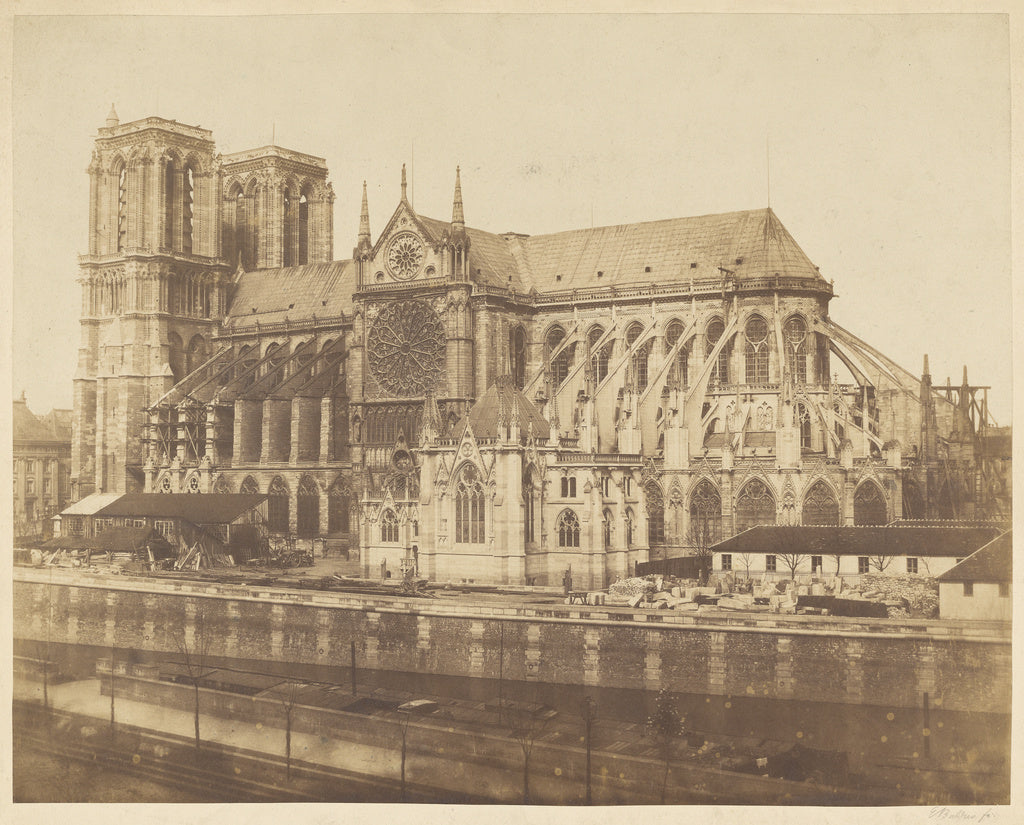edouard Baldus:[Notre Dame Cathedral], Poster Print Wall Art