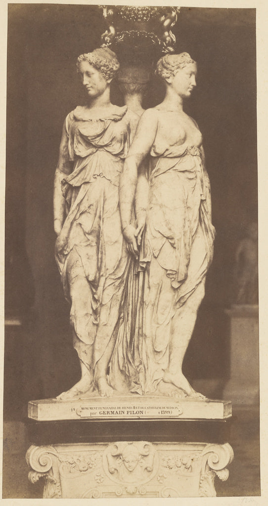 edouard Baldus:[Sculptural study - funerary monument for Hen,16x12