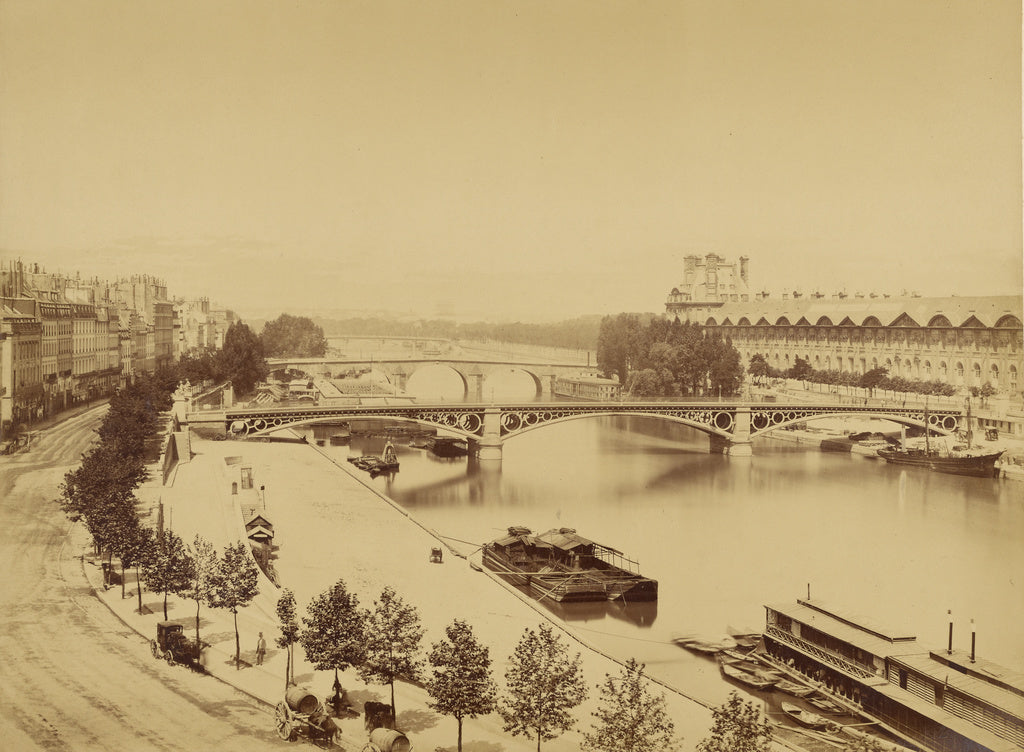 edouard Baldus:[The Seine and the Ile de la Cite], Poster Print Wall Art