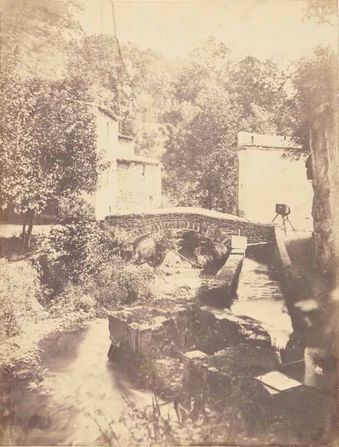 edouard Baldus:Millstream in the Auvergne, with Camera,16x12