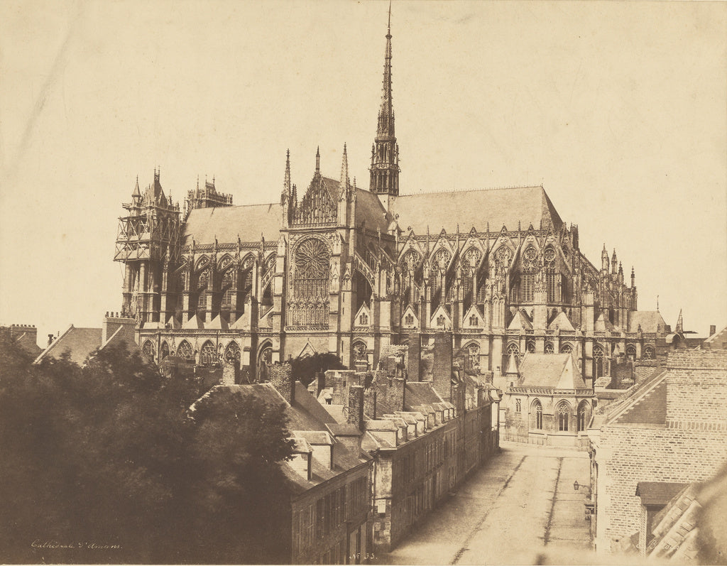 edouard Baldus:Cathedrale d'Amiens, Poster Print Wall Art