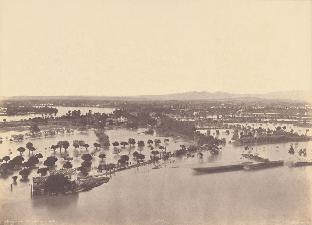 edouard Baldus:Avignon (Inondation de 1856), Poster Print Wall Art