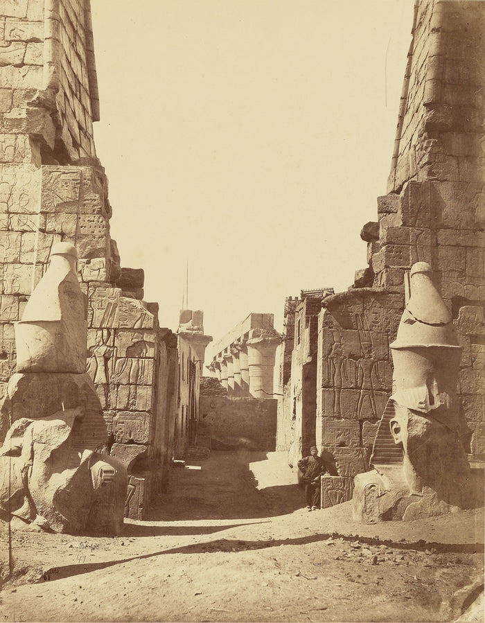 Félix Bonfils:Temple de Louksour, entree triomphale [Thebes,16x12