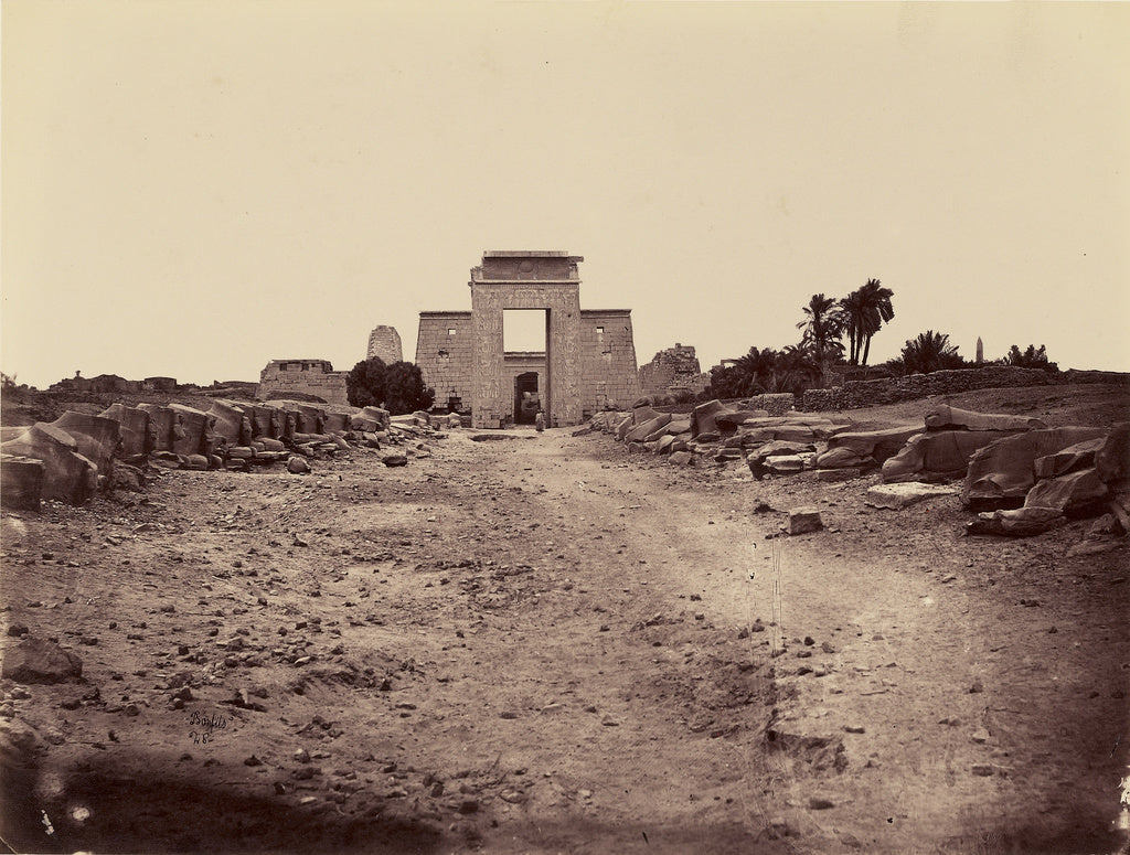 Félix Bonfils:Avenue des Sphinx et propylone ptolemeen (Kar, Poster Print Wall Art
