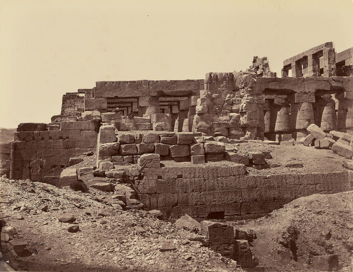 Félix Bonfils:Ruines du 3eme pylone du Temple (sud-est) par,16x12