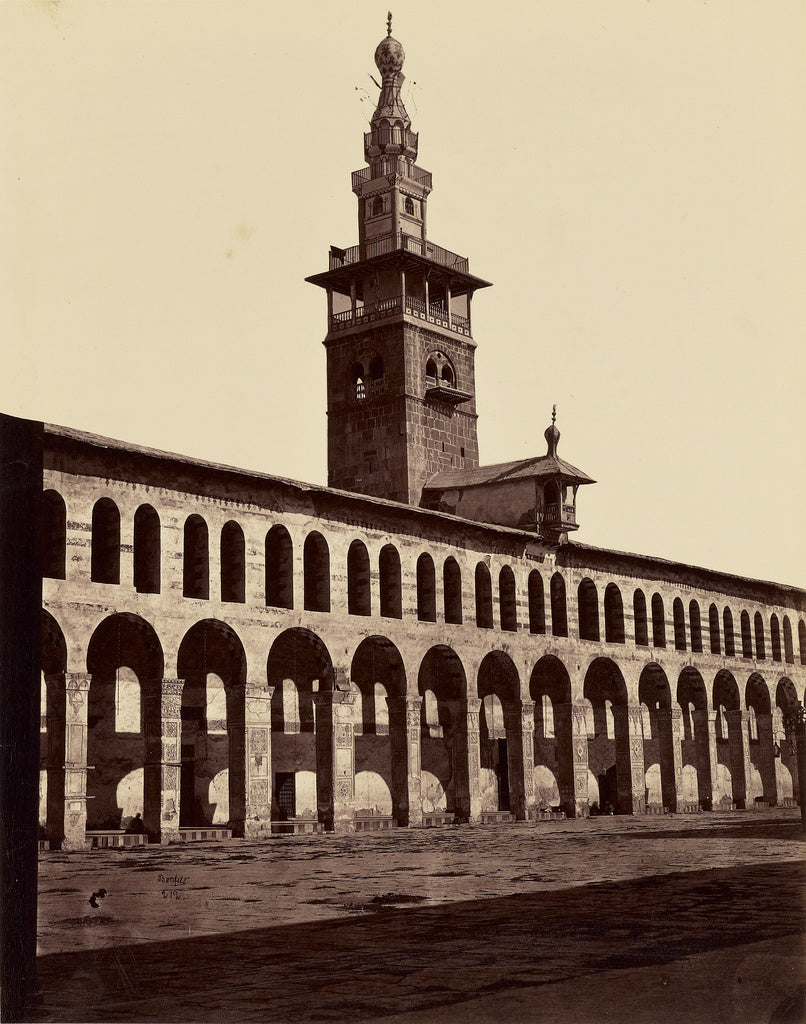 Félix Bonfils:Minaret de la Fiancee - Damas, Poster Print Wall Art