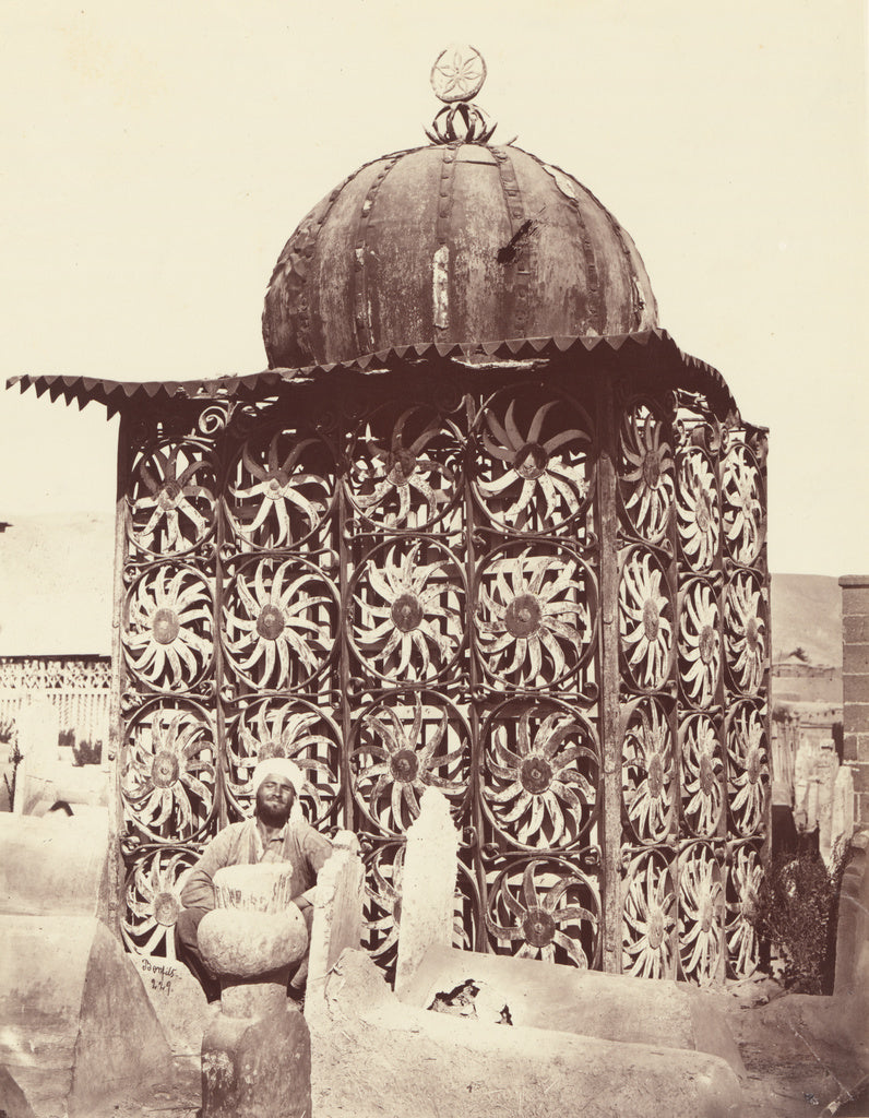 Félix Bonfils:Tombeau avec grille en fer - Damas, Poster Print Wall Art