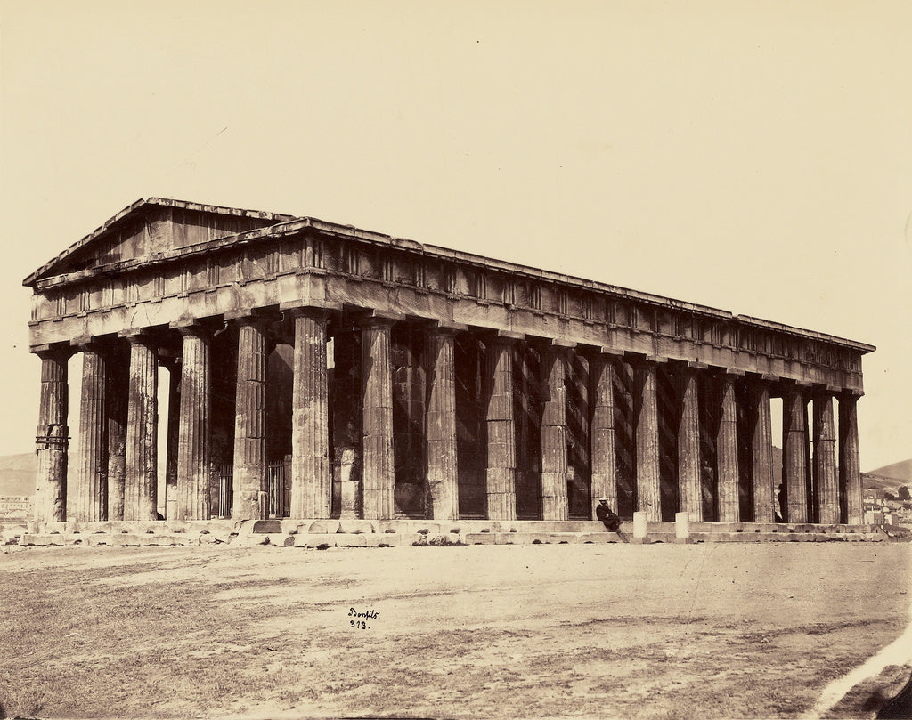 Félix Bonfils:Temple de Thesee - Athenes. [Hephaistion], Poster Print Wall Art