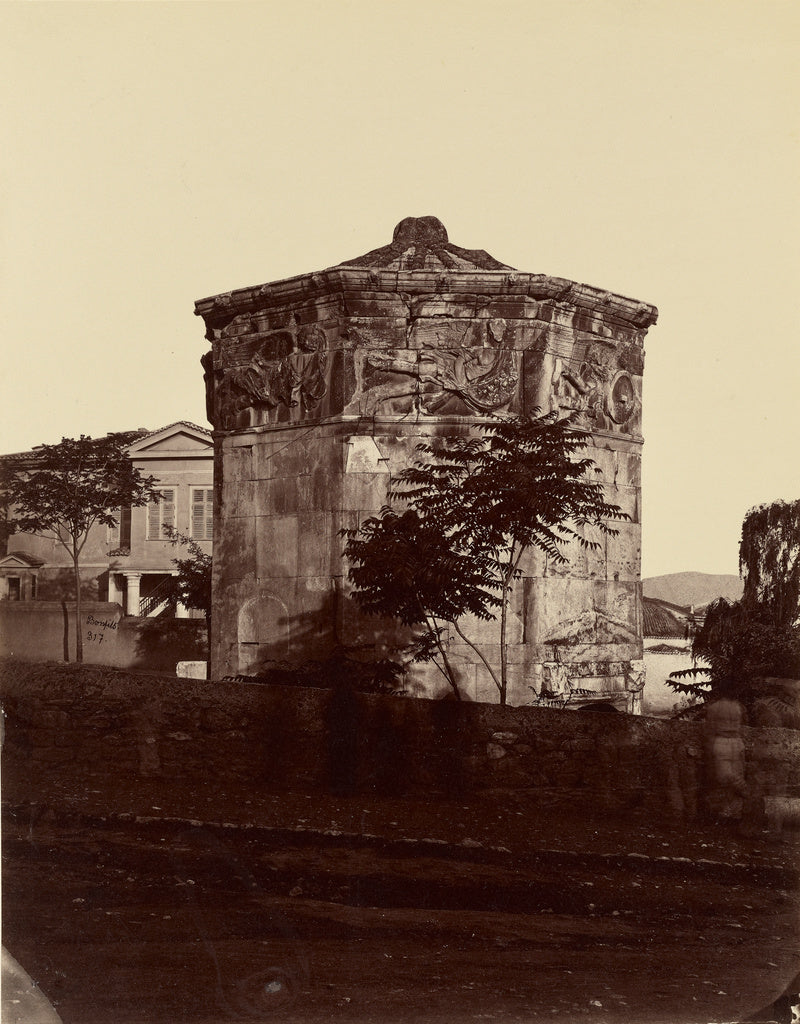 Félix Bonfils:Tower of the Winds, Athens, Poster Print Wall Art