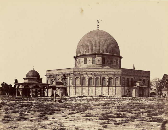 Félix Bonfils:Mosquee d'Omar et Tribunal de David [Jerusale,16x12