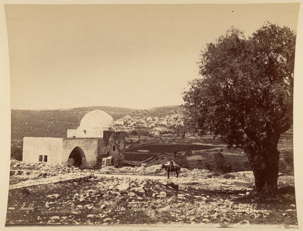 Félix Bonfils:Palestine. Tombeau de Rachel, prés de BethlÃ, Poster Print Wall Art