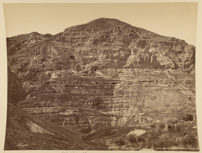 Félix Bonfils:Montagne de la Quarantaine, Palestine,16x12