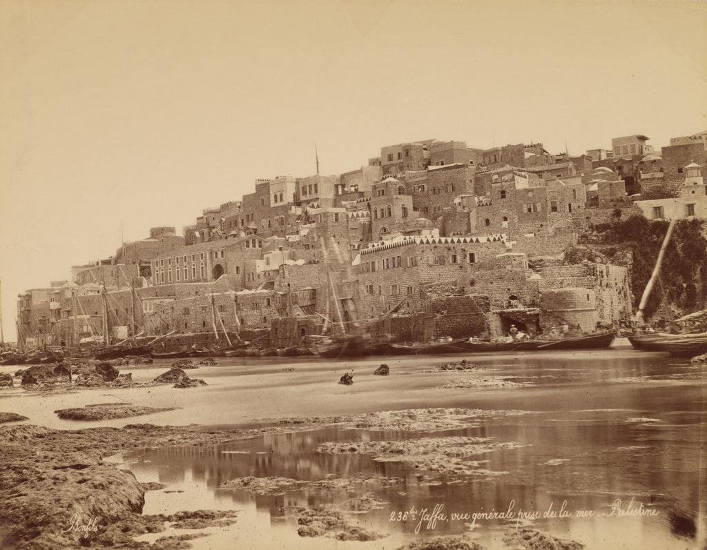 Félix Bonfils:Jaffa, Vue Générale Prise de la Mer - Pales, Poster Print Wall Art