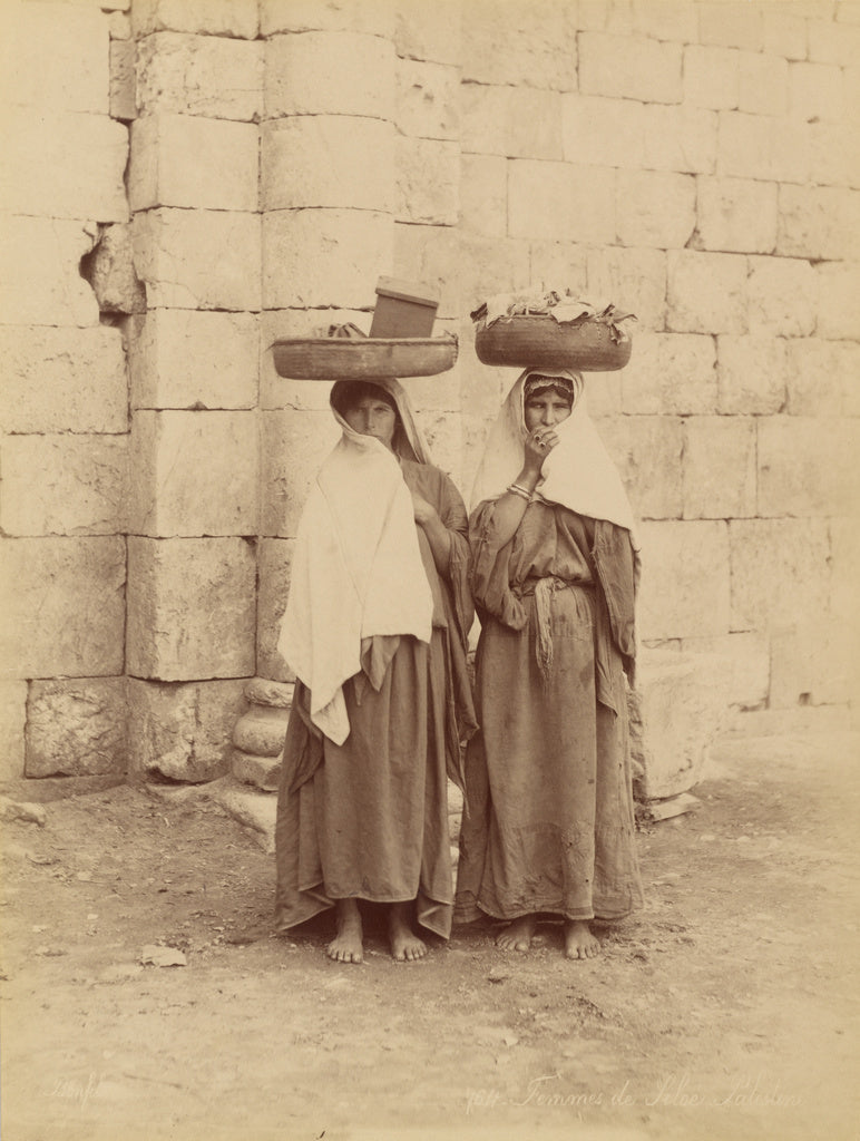 Félix Bonfils:Femmes de Siloé, Palestine, Poster Print Wall Art