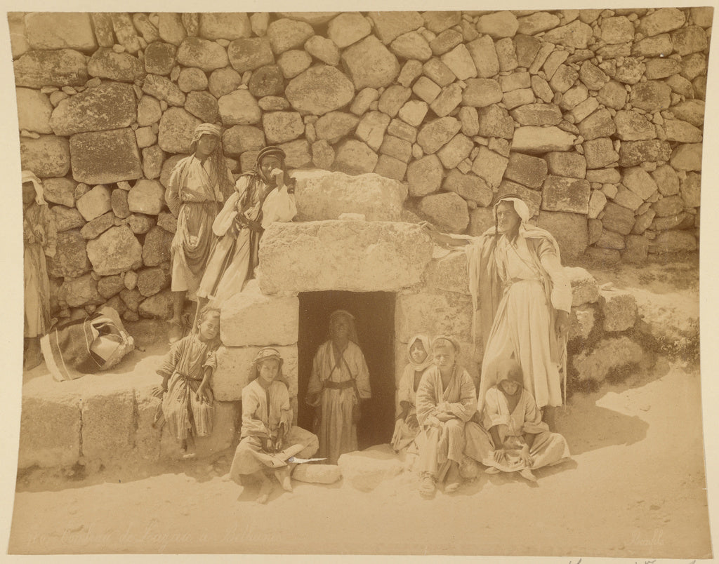 Félix Bonfils:Tombeau de Lazare à Bethanie, Poster Print Wall Art