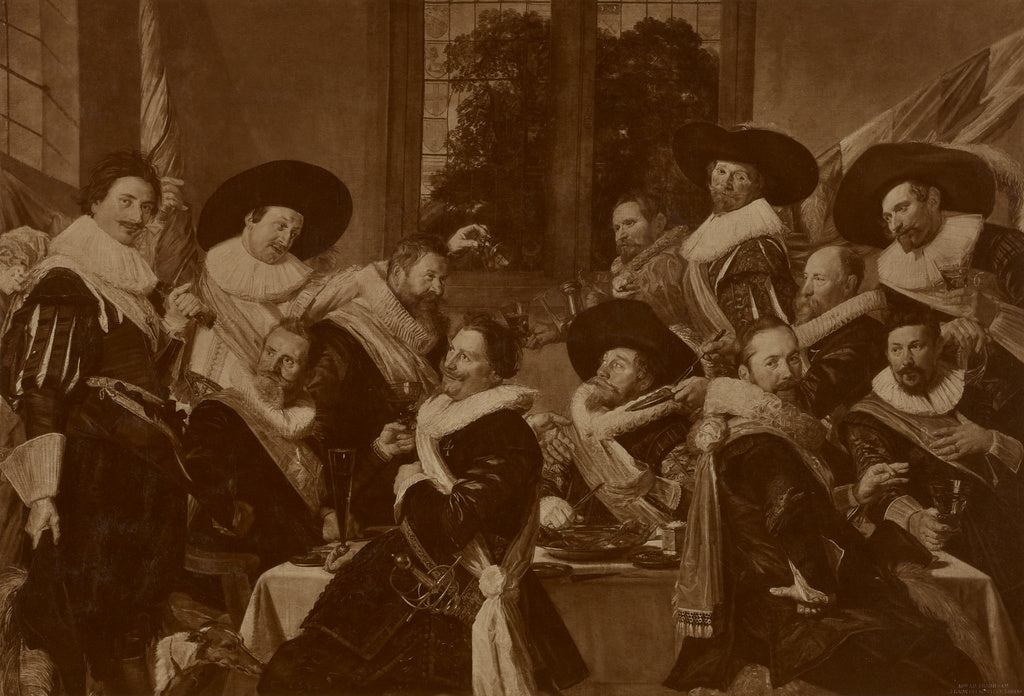 Adolphe Braun:Frans Hals's "The Dinner of the Officers Corps, Poster Print Wall Art