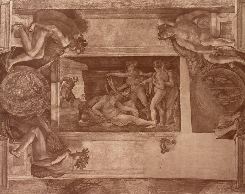 Adolphe Braun:Detail of Michelangelo's Sistine Chapel Ceilin,16x12"(A3)Poster