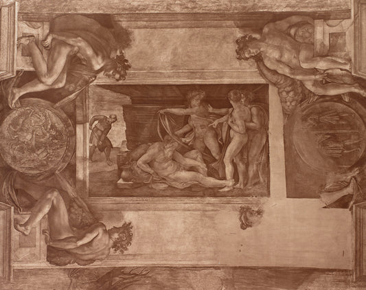 Adolphe Braun:Detail of Michelangelo's Sistine Chapel Ceilin,16x12"(A3)Poster