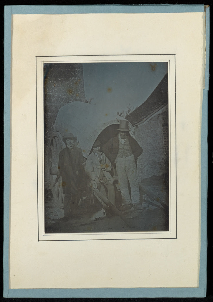 Alphonse-Louis Poitevin:[Portrait of Two Boys and a Man], Poster Print Wall Art