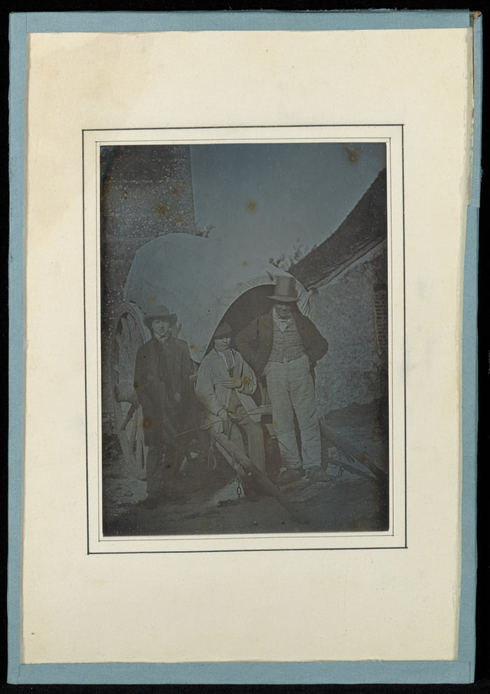 Alphonse-Louis Poitevin:[Portrait of Two Boys and a Man],16x12