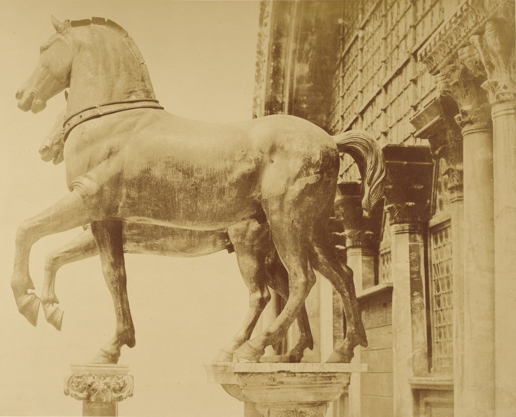 Glimette:[Horse statues], Poster Print Wall Art