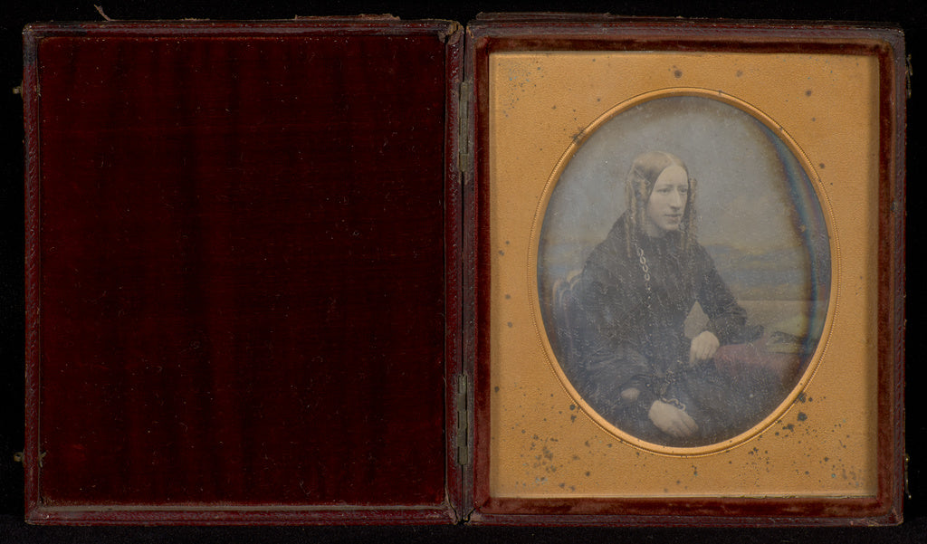 Beard & Foard:[Portrait of a young woman with long curls], Poster Print Wall Art