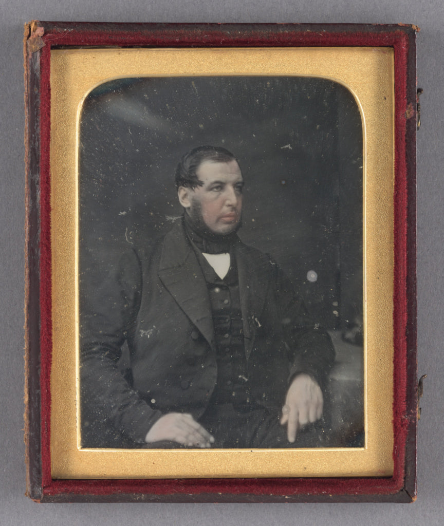 Photographic Portrait Gallery:[Portrait of a Seated Middle-a, Poster Print Wall Art