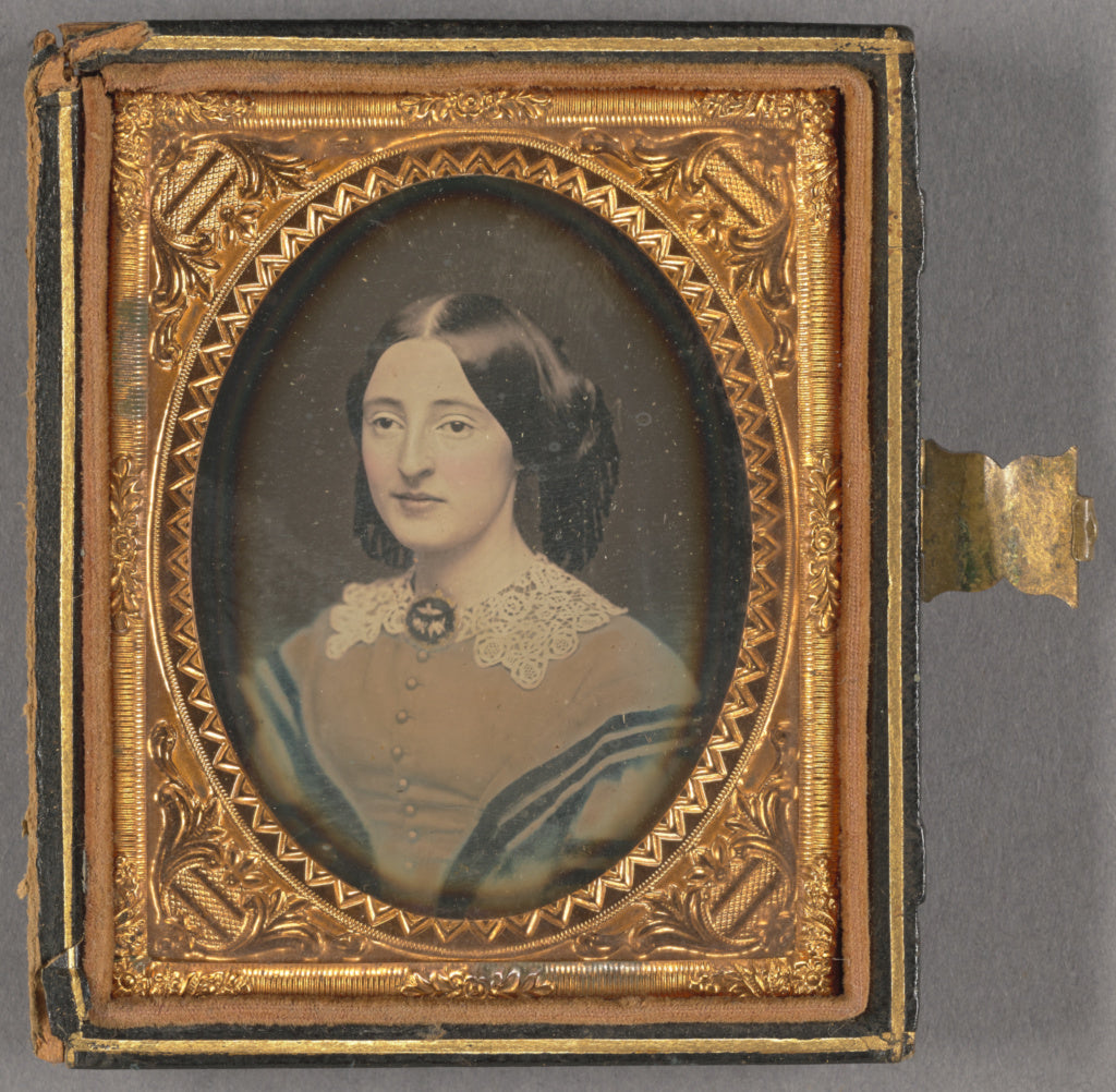 Unknown maker, American:[Portrait of a Woman with Brooch], Poster Print Wall Art