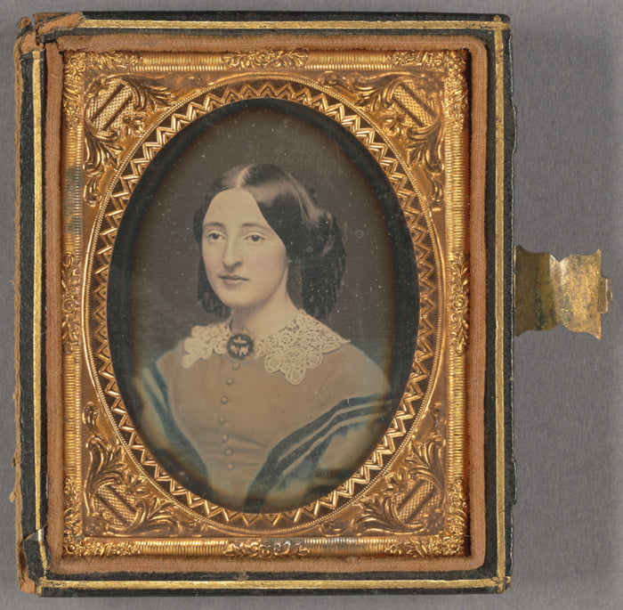 Unknown maker, American:[Portrait of a Woman with Brooch],16x12
