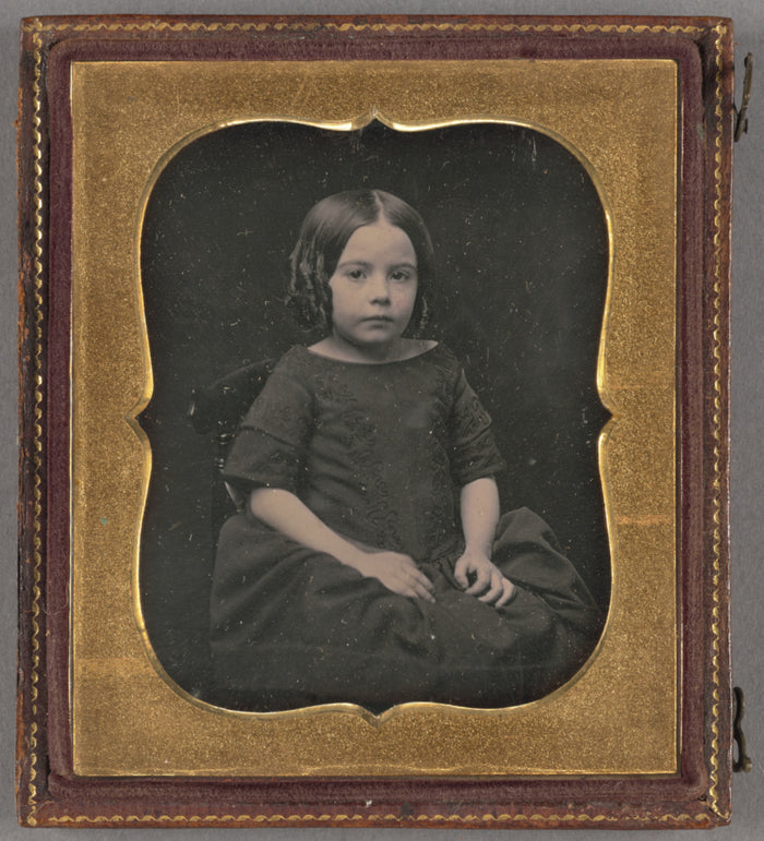 Unknown maker, American:[Portrait of a Little Girl with Ring,16x12