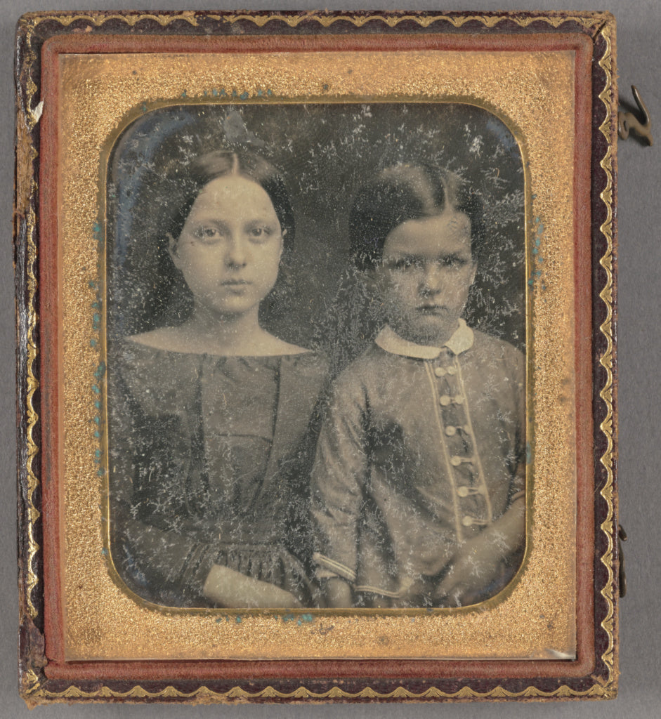 Unknown maker, American:[Portrait of Two Girls], Poster Print Wall Art