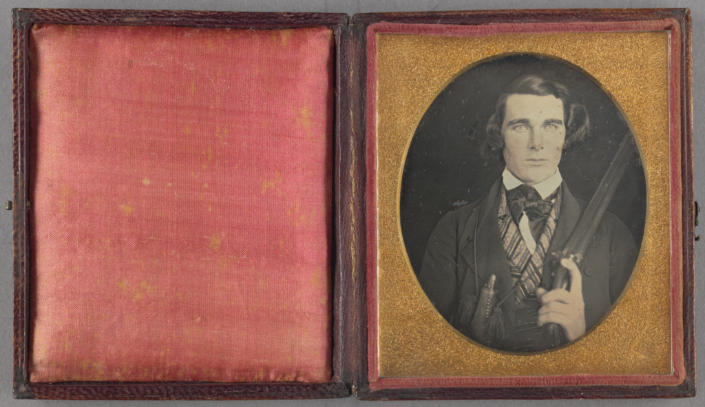 Unknown maker, American:[Portrait of a Man with Rifle and Po, Poster Print Wall Art
