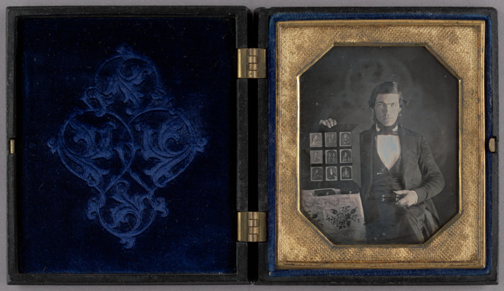 Unknown maker, American:Portrait of a Daguerreotypist Displa, Poster Print Wall Art