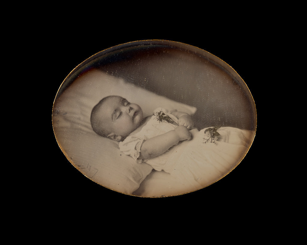 Unknown maker, American:[Postmortem Portrait of a Baby], Poster Print Wall Art