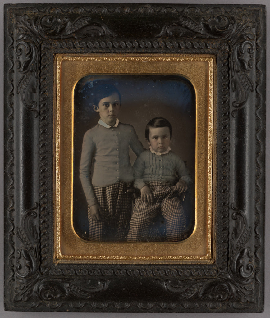 Unknown maker, American:[Portrait of Two Boys], Poster Print Wall Art