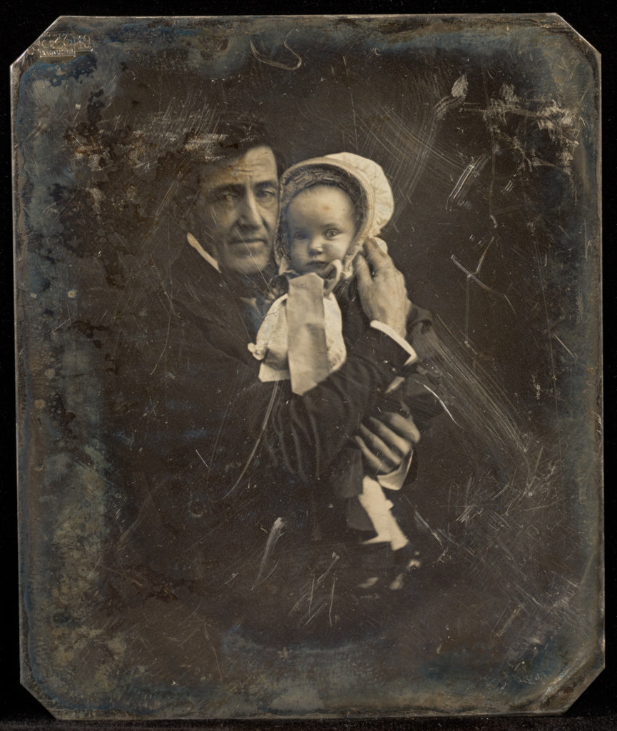 Unknown maker, American:[Portrait of a Man and Baby Girl], Poster Print Wall Art