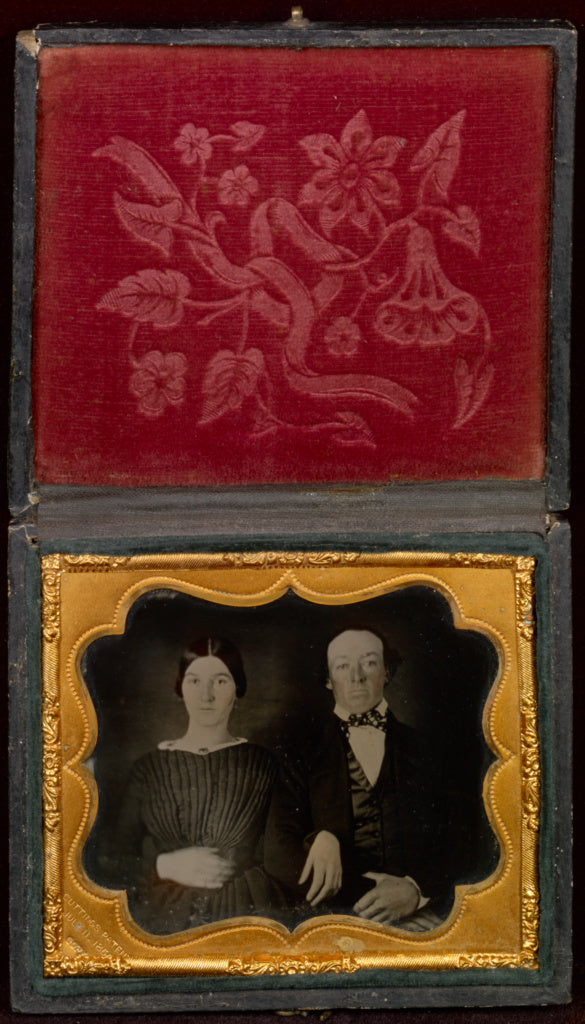 Unknown maker:[Portrait of a seated couple], Poster Print Wall Art