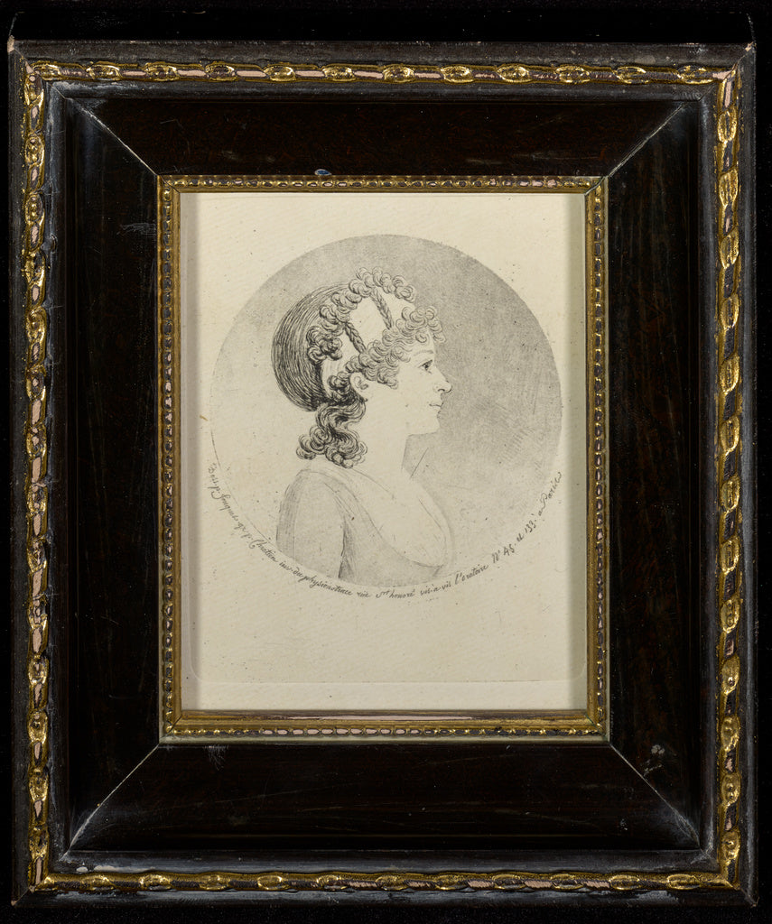 Gilles-Louis Chrétien:[Profile portrait of a woman], Poster Print Wall Art