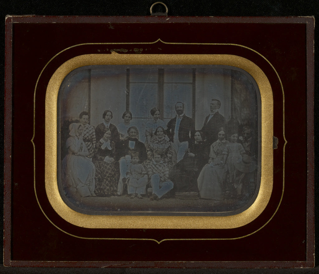 Jean-Gabriel Eynard:[Family group portrait of fourteen Eynar, Poster Print Wall Art