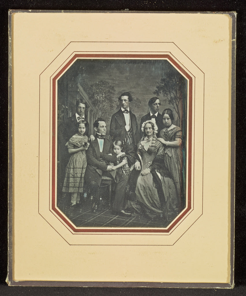 Carl Ferdinand Stelzner:[Johann O.P. Bartels and His Family], Poster Print Wall Art