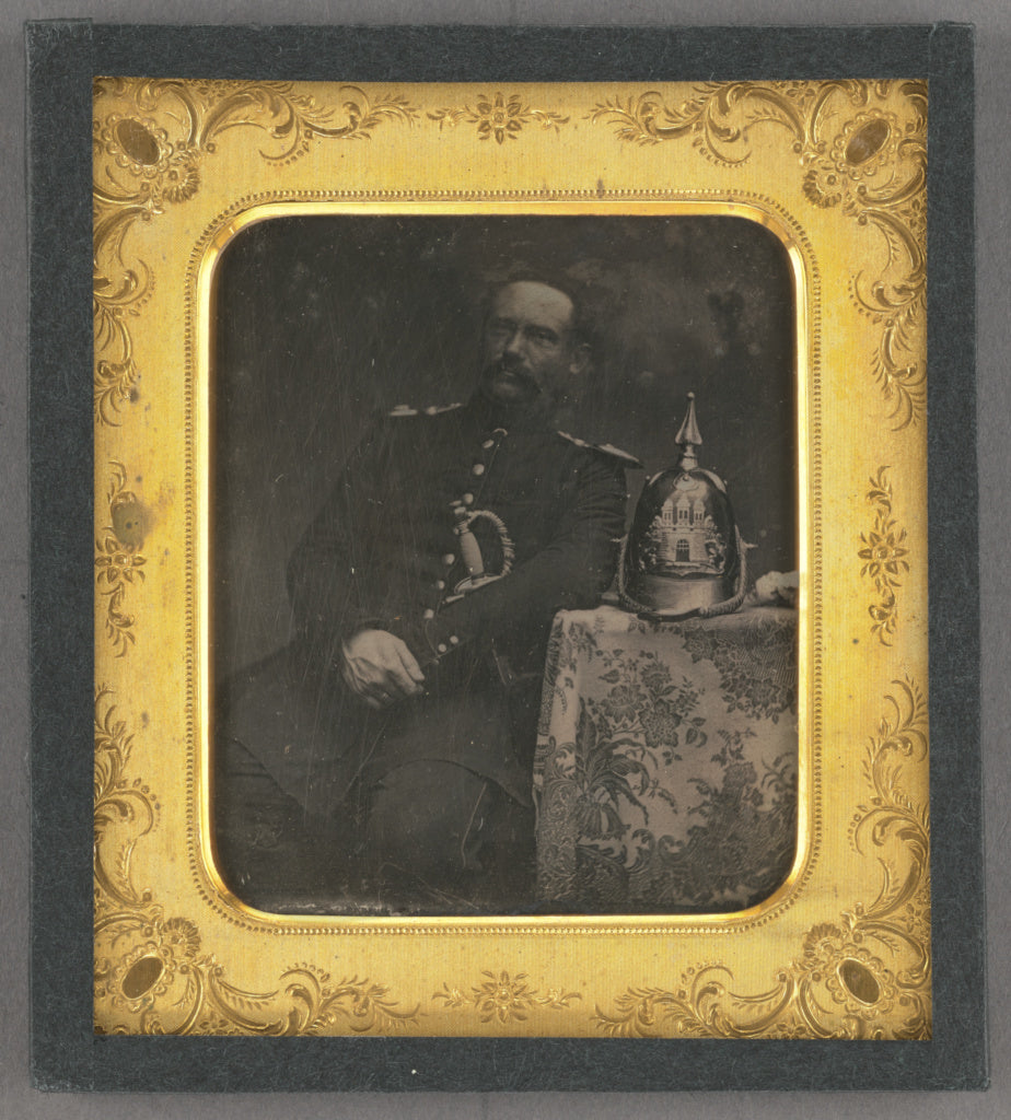 Unknown maker, German:[Portrait of a Seated Prussian Officer, Poster Print Wall Art