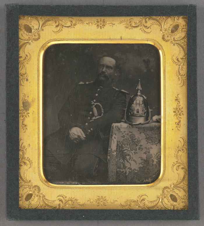 Unknown maker, German:[Portrait of a Seated Prussian Officer,16x12